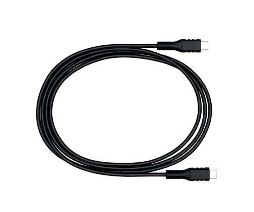 Cavo di ricarica DINIC USB tipo C a C, 2x spina USB tipo C, 60W, 3A, OD: 3,5 mm, nero, confezione DINIC, 0,5 m